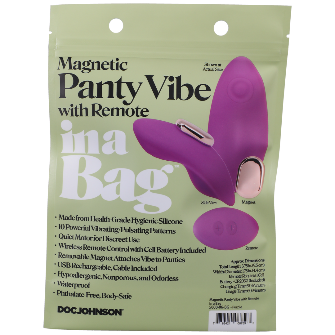 Magnetic Panty Vibe with Remote - Purple 3