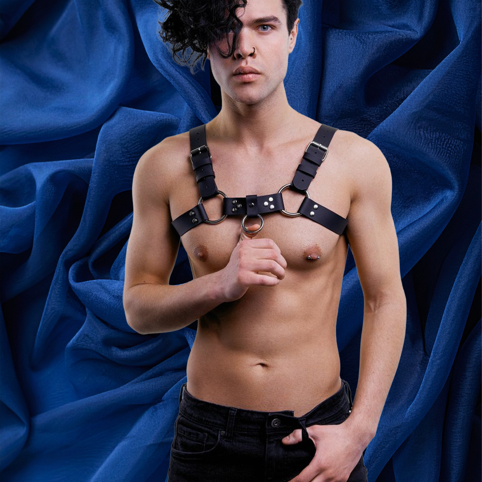 Men's Body Harness S/L Black 1
