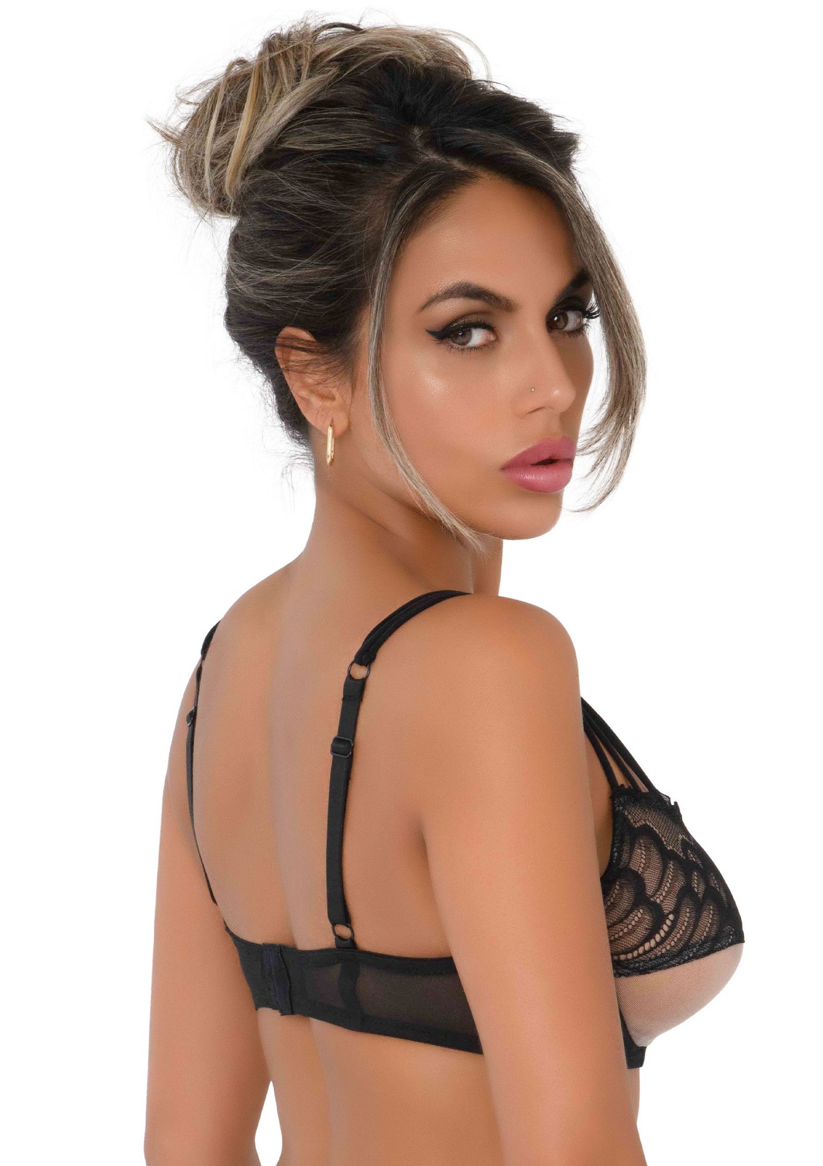 Unlined bra with faux underbust 4