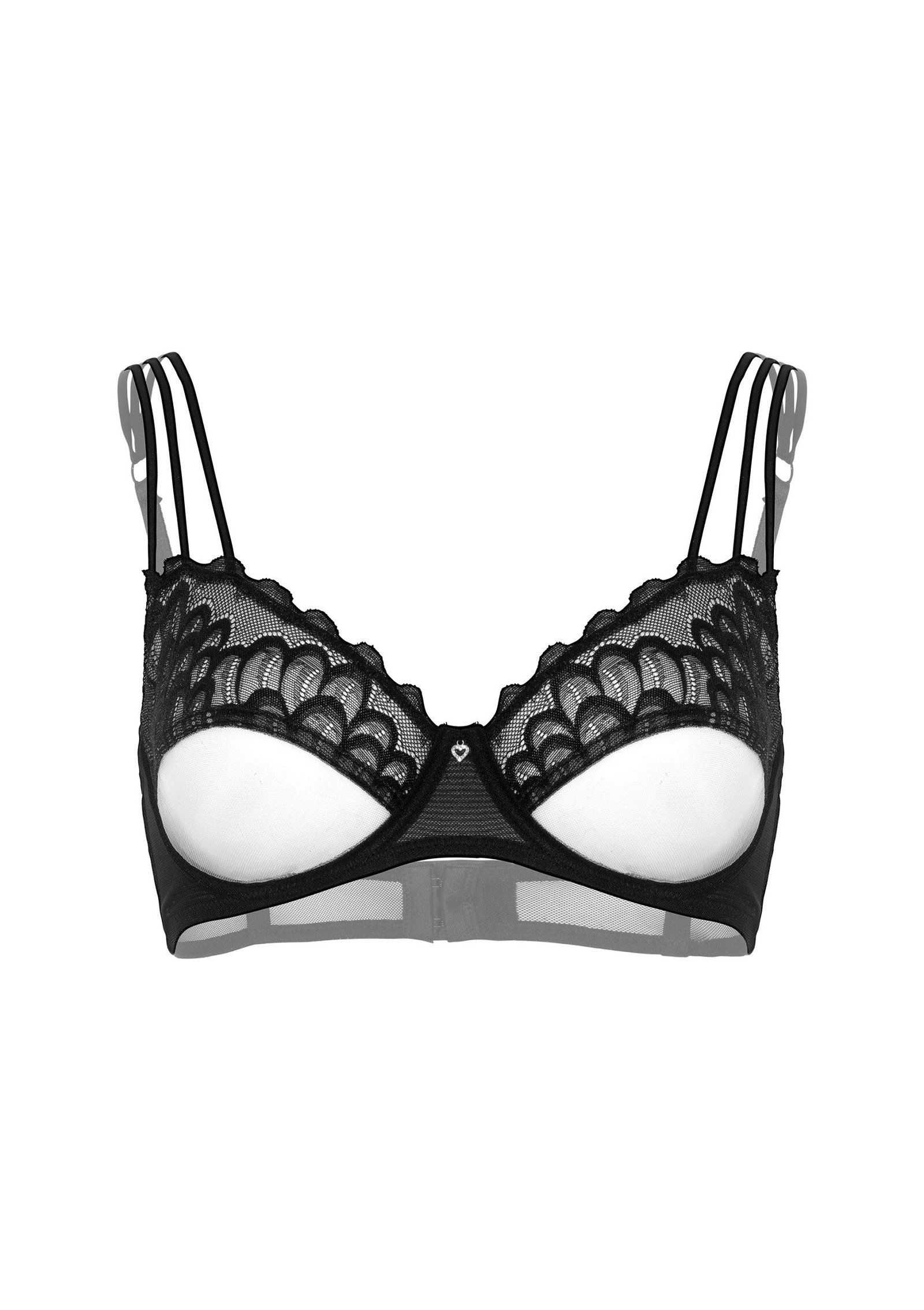 Unlined bra with faux underbust 1