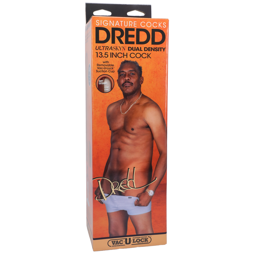 Dredd - Realistic ULTRASKYN Dildo - 13.5 / 34 cm - Chocolate 2