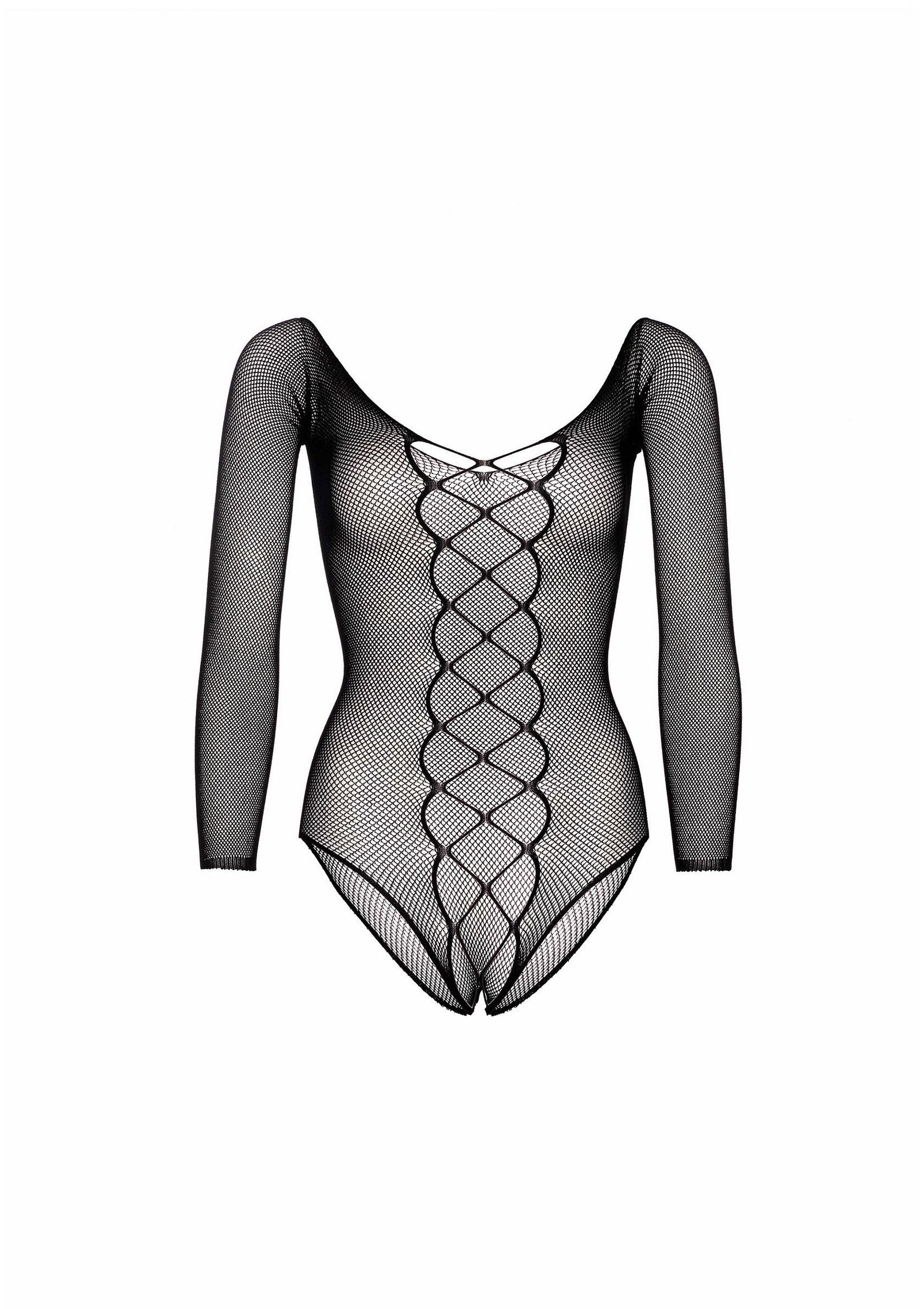 Fishnet Crotchless Teddy 2