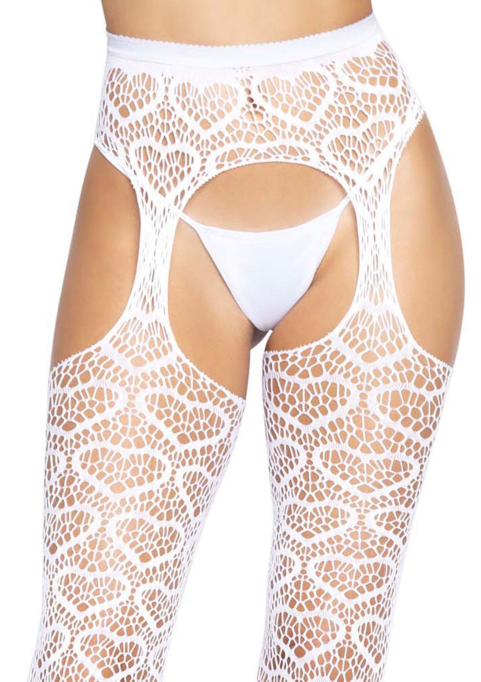 Heart Net Suspender Hose 2
