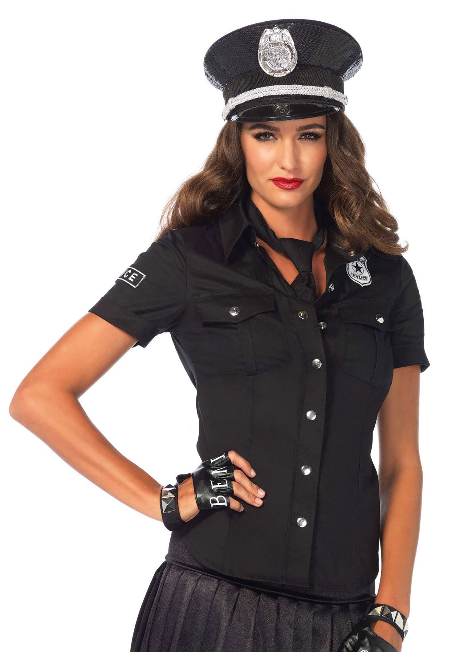 Police Shirt Badge and Tie 3