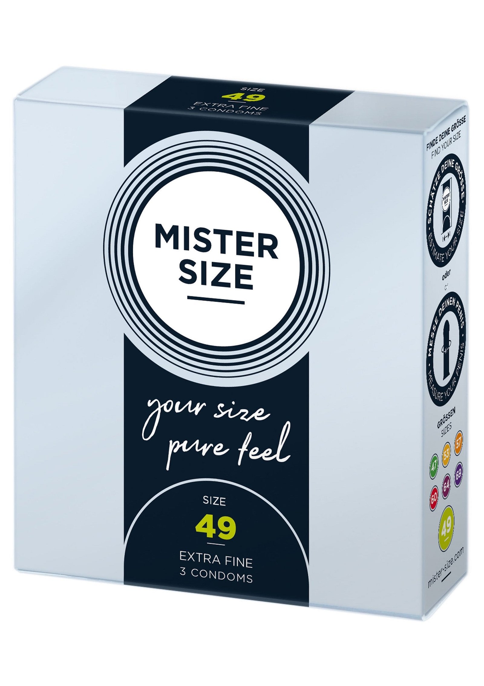 MISTER SIZE 49mm Condoms 3pcs 2