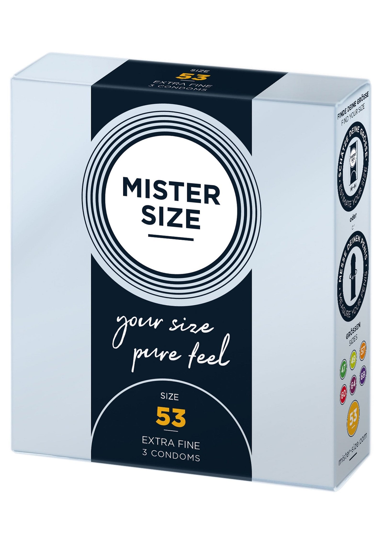 MISTER SIZE 53mm Condoms 3pcs 2