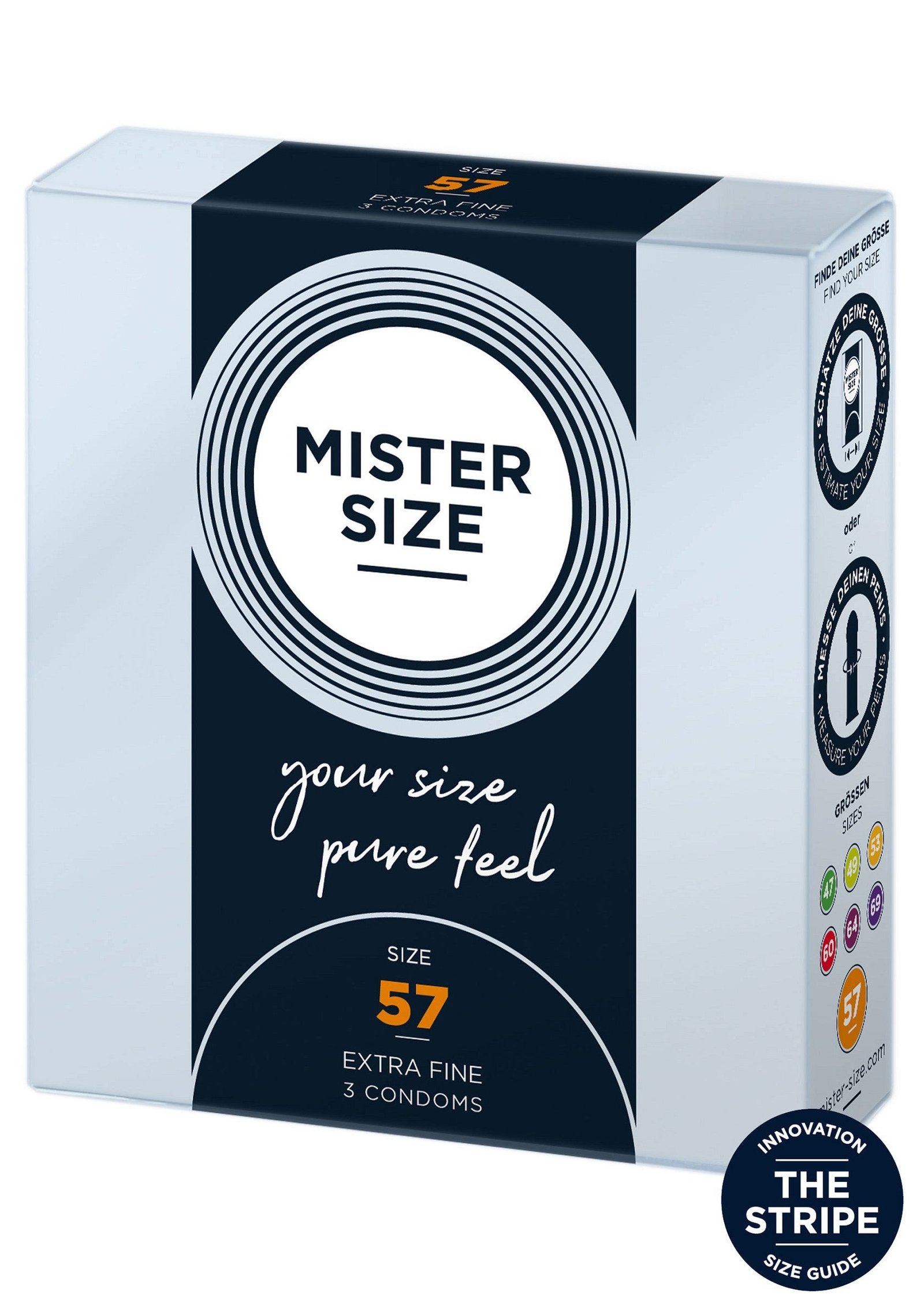 MISTER SIZE 57mm Condoms 3pcs 1