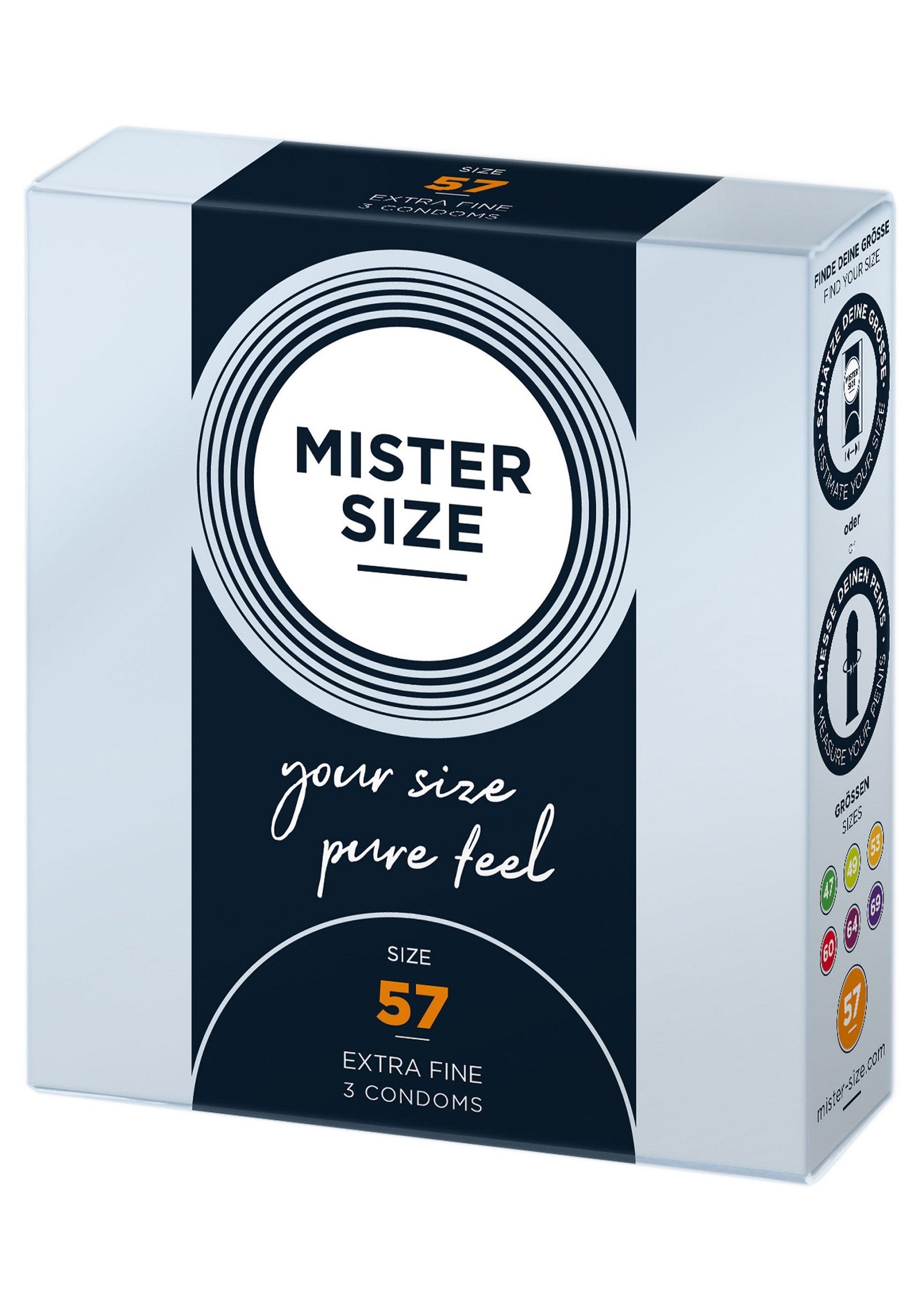 MISTER SIZE 57mm Condoms 3pcs 2