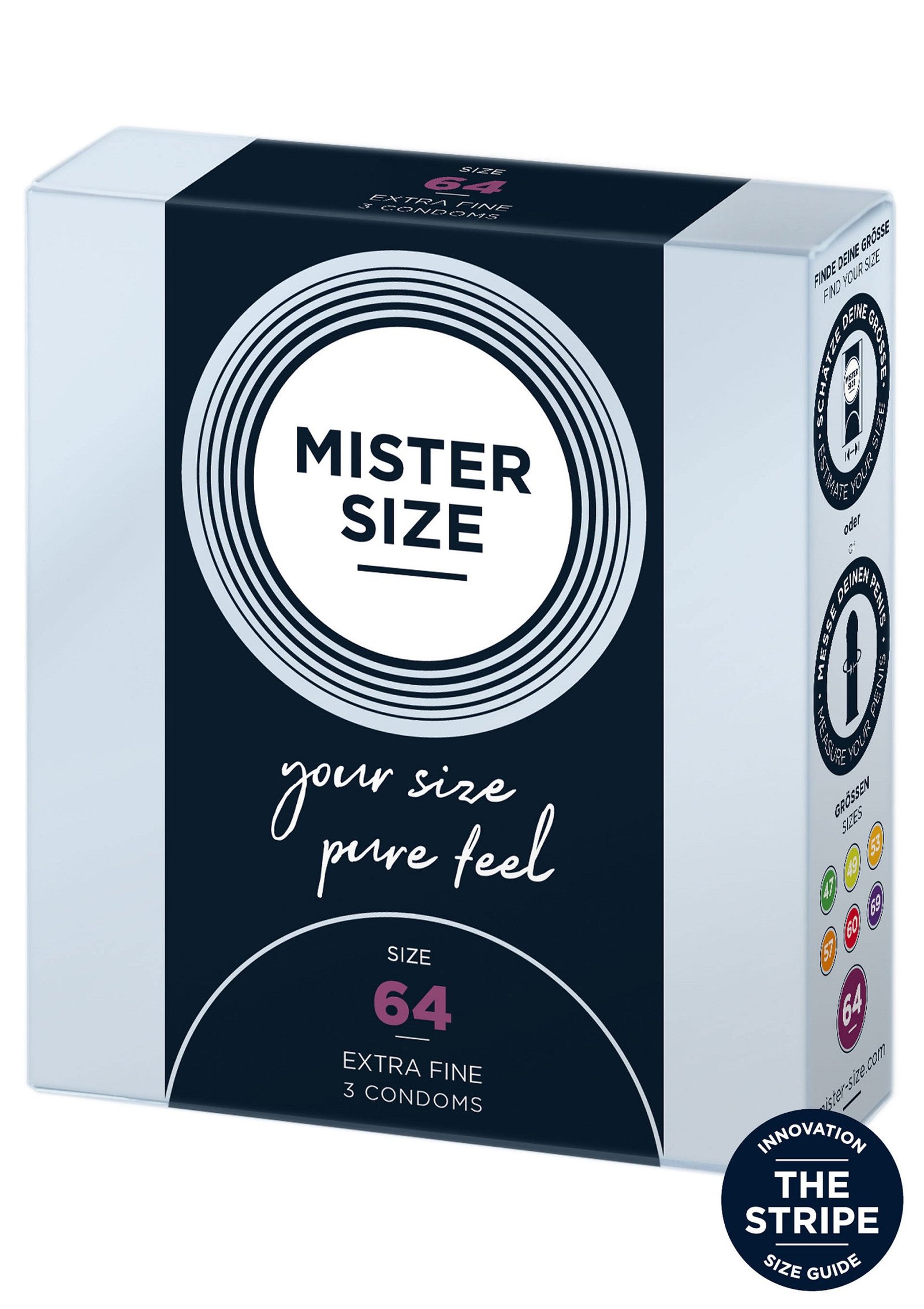 MISTER SIZE 64mm Condoms 3pcs 1