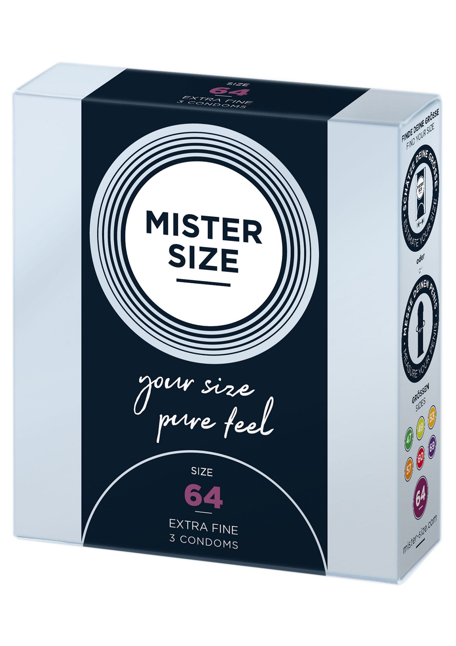 MISTER SIZE 64mm Condoms 3pcs 2