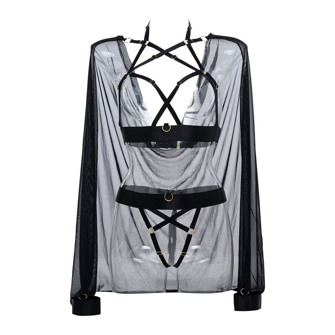 Sweet Little Lies - Harness Set - OS - Black 5
