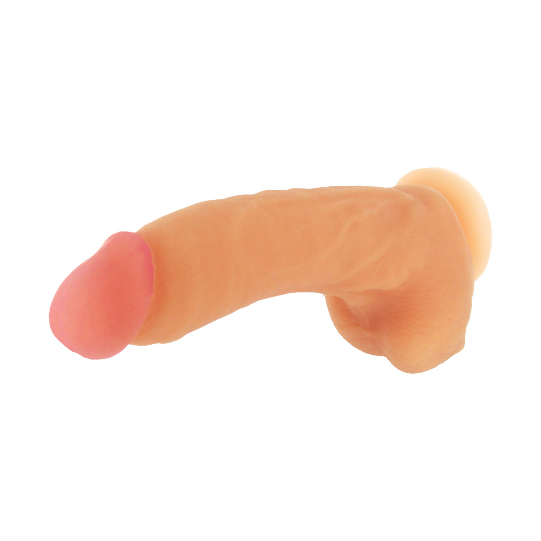 Girthy George Dildo with Suction Cup - 9 inch - Flesh 2