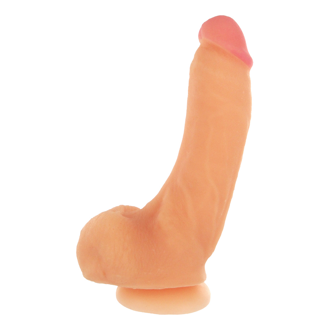 Girthy George Dildo with Suction Cup - 9 inch - Flesh 1