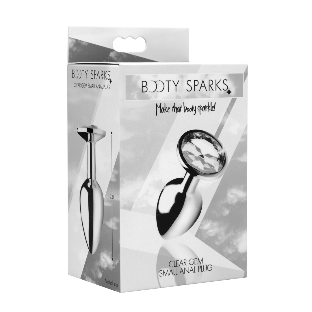 Clear Gem Anal Plug Small - Clear 2
