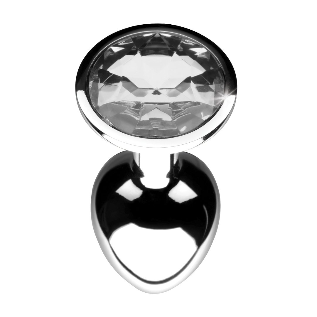 Clear Gem Anal Plug Small - Clear 3