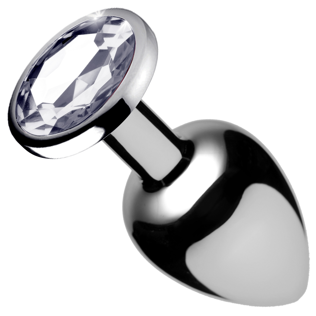 Clear Gem Anal Plug Small - Clear 4