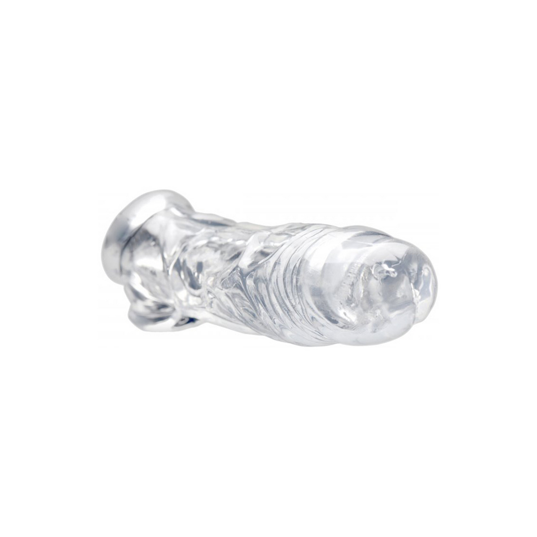 Realistic Clear Penis Sleeve and Ball Stretcher 3
