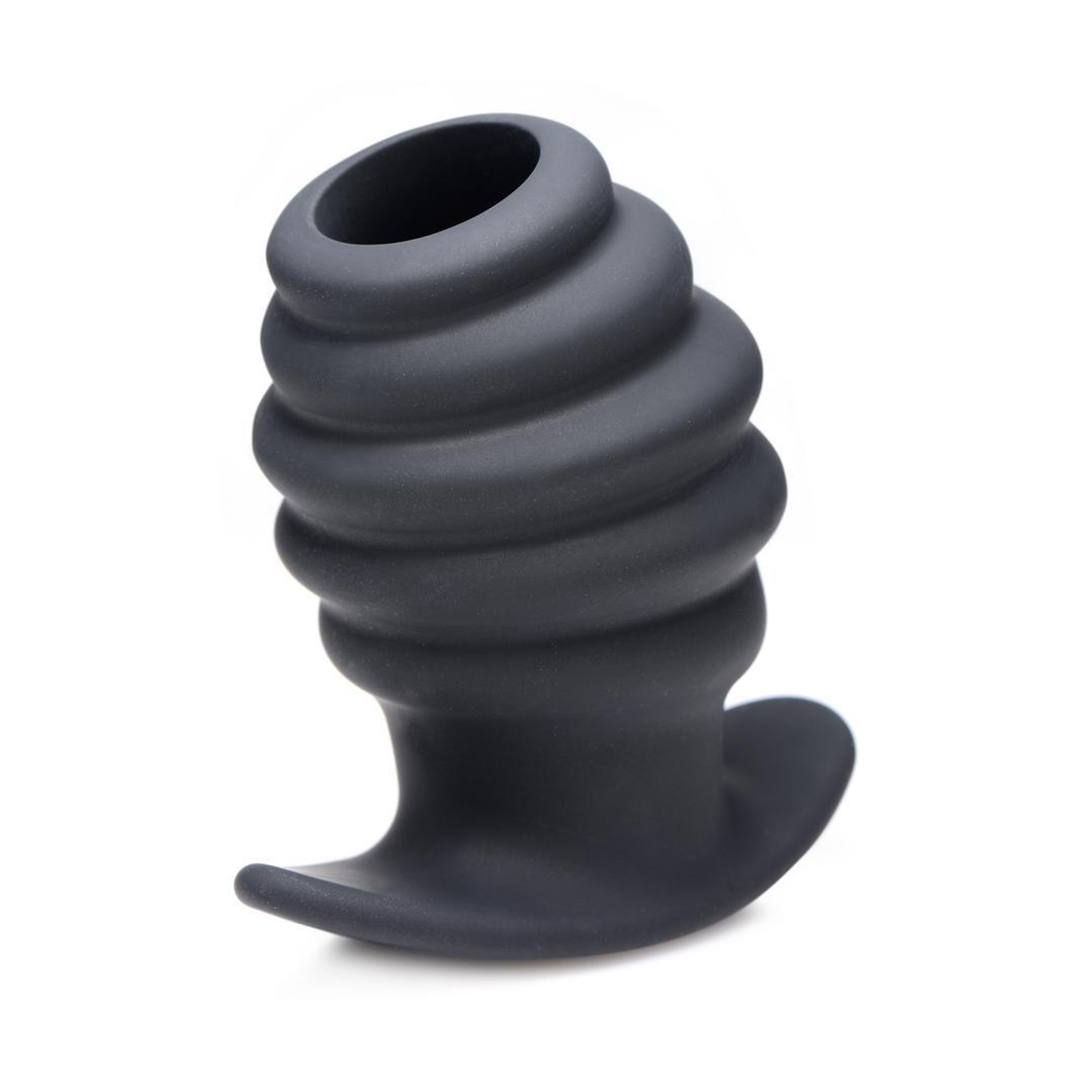 Hive Ass Tunnel - Silicone Ribbed Hollow Anal Plug - Large 1