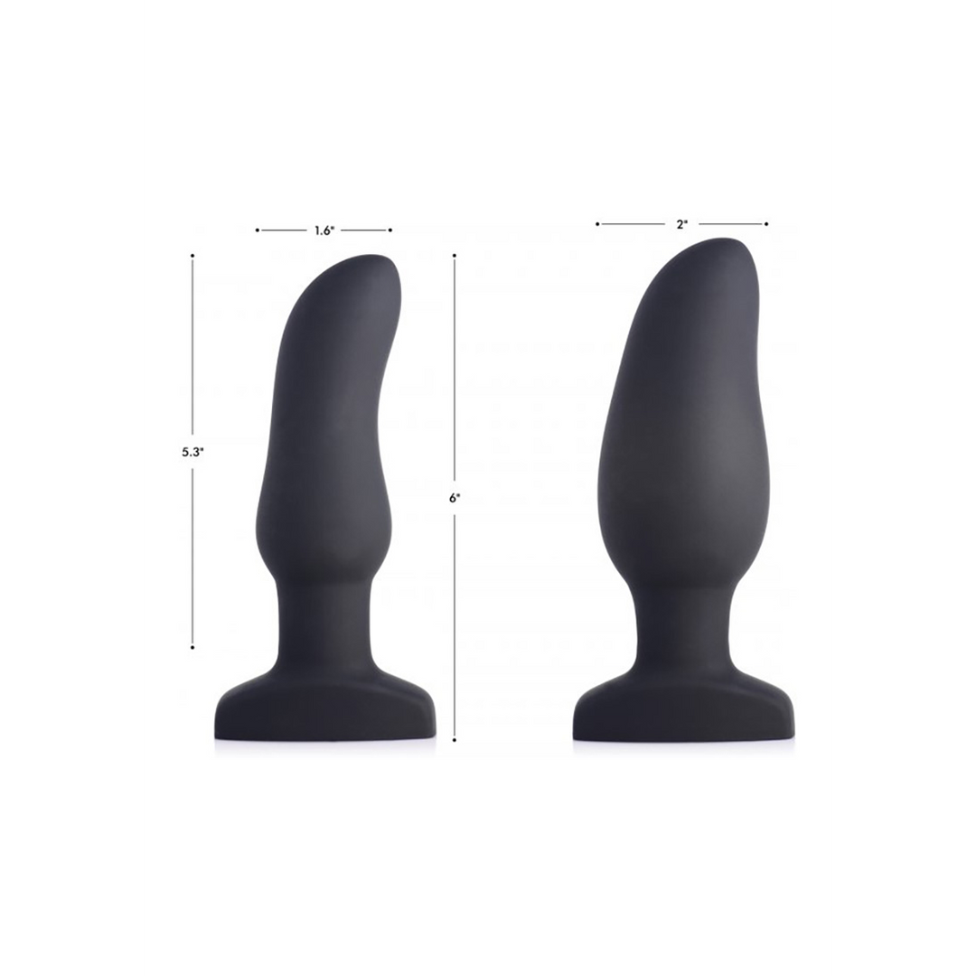 Inflatable Curved Vibrating Silicone Butt Plug 5