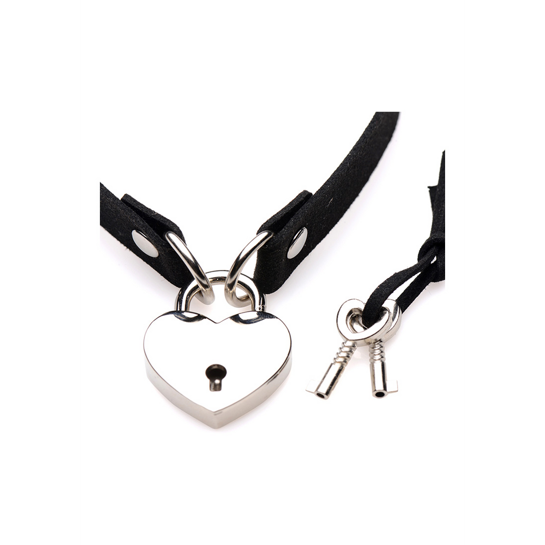 Lock-It - Choker with Heart Lock and Key 4