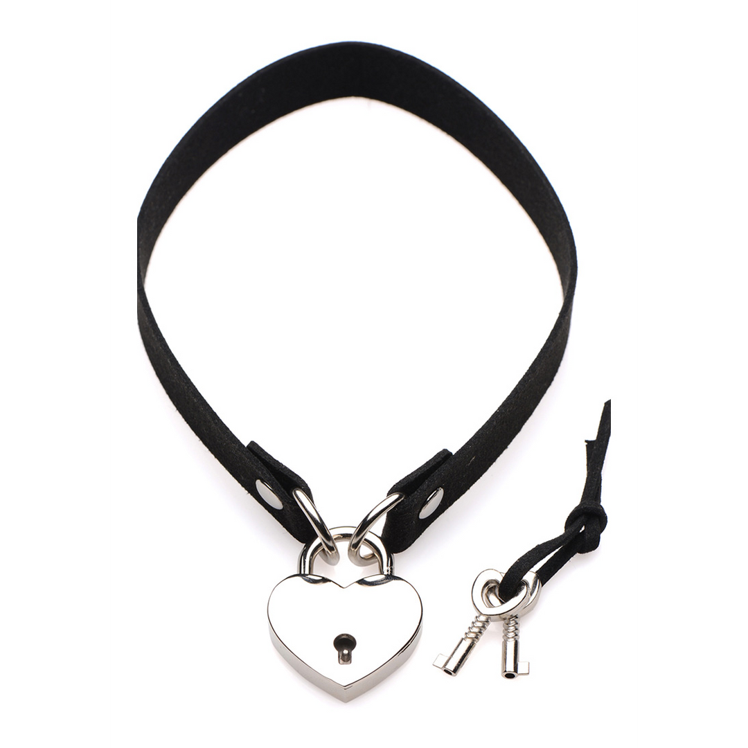 Lock-It - Choker with Heart Lock and Key 3