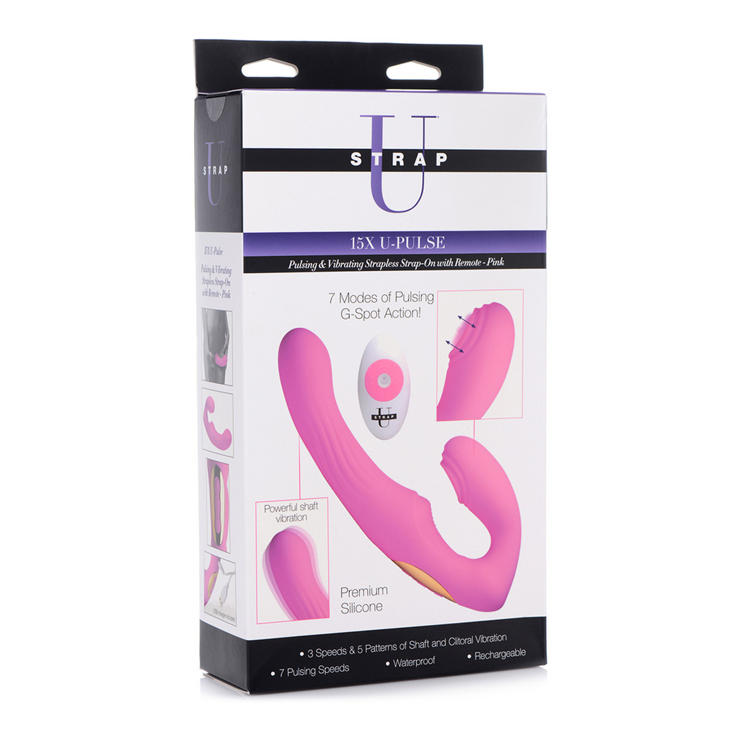 U-Pulse - Silicone Pulsating and Vibrating Strapless Strap-On 2