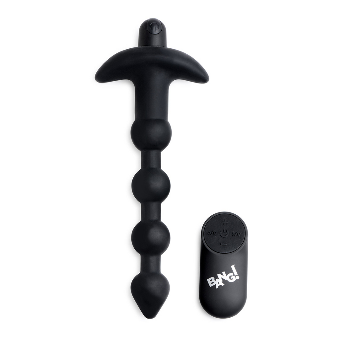 Vibrating Silicone Anal Beads and Remote Control 1