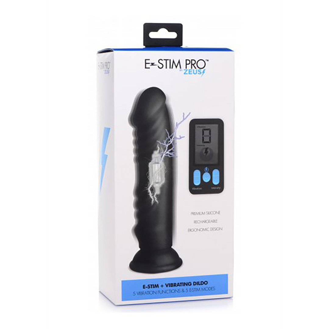Vibrating and E-Stim Silicone Dildo + Remote Control 2
