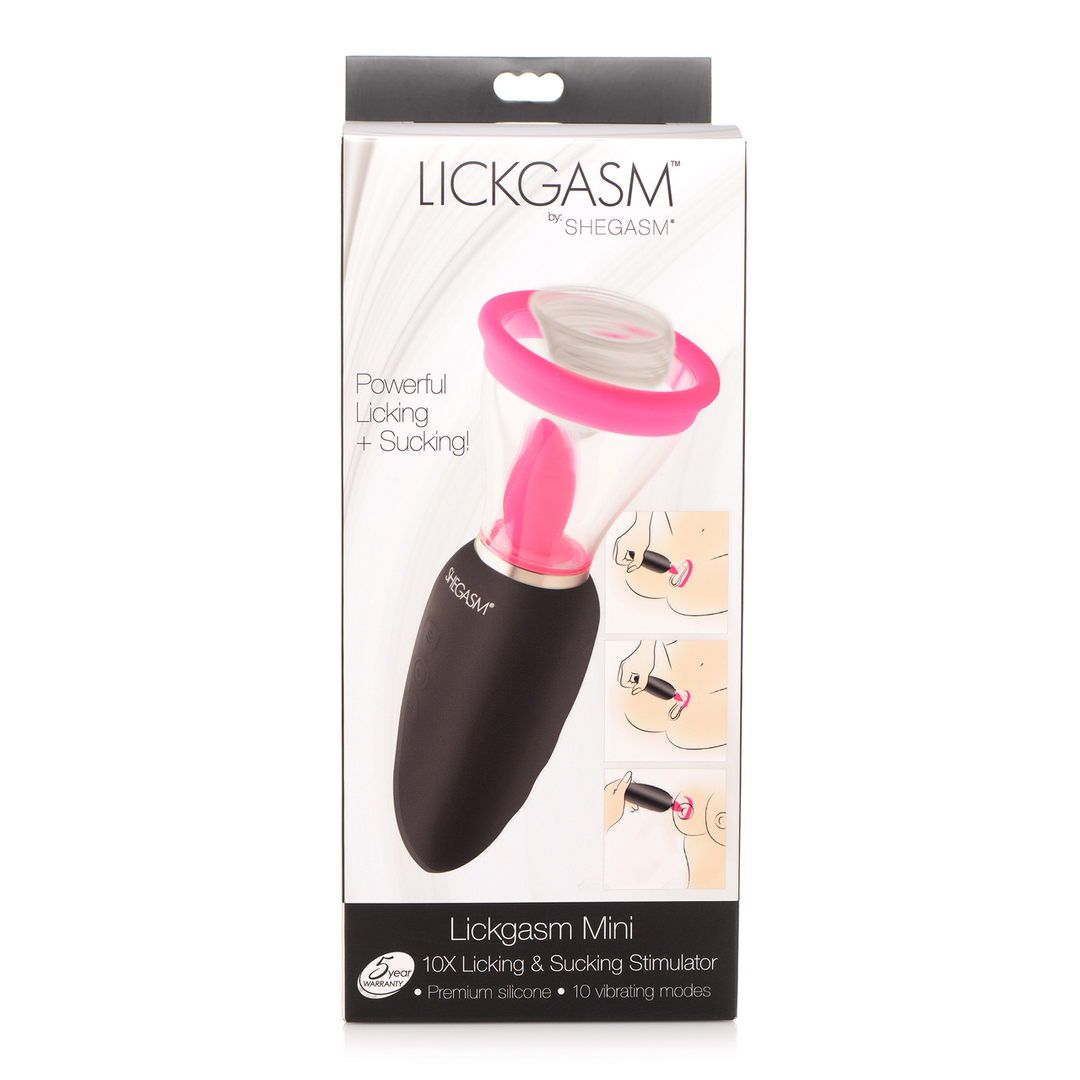 Lickgasm Mini - 10x Licking and Sucking Stimulator - Pink 2