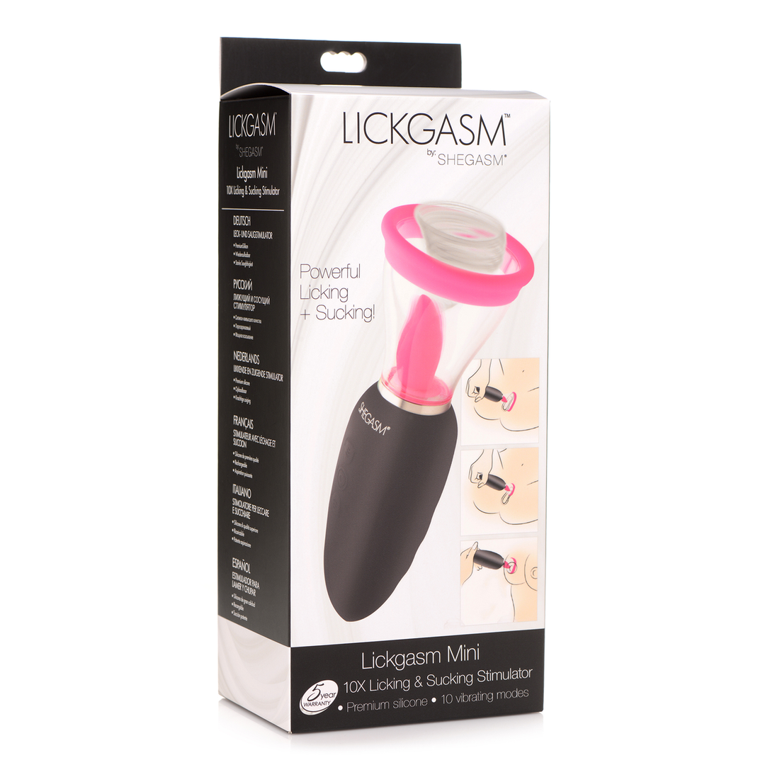 Lickgasm Mini - 10x Licking and Sucking Stimulator - Pink 3