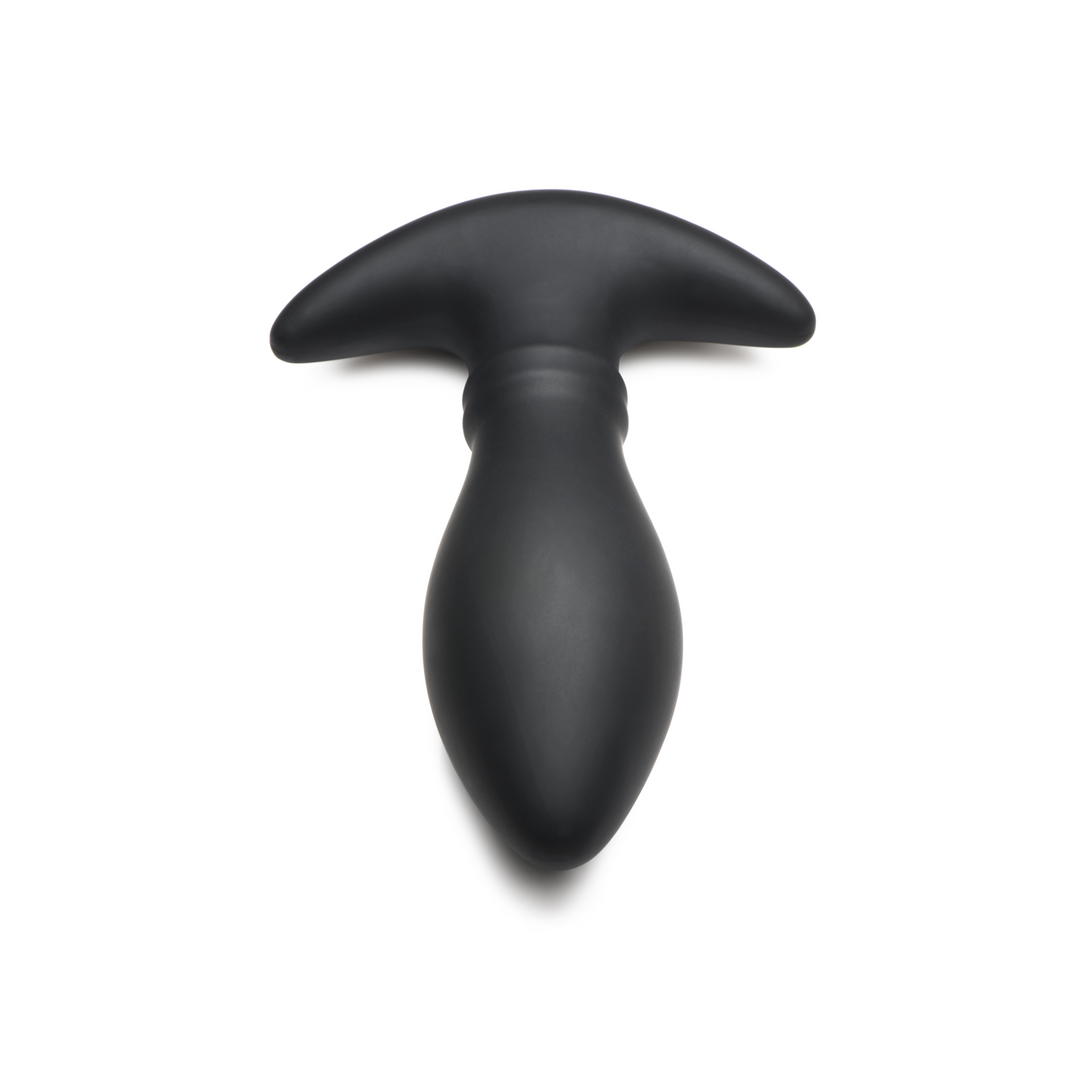 Rim Slide - Sliding Ring Silicone Butt Plug - Black 6