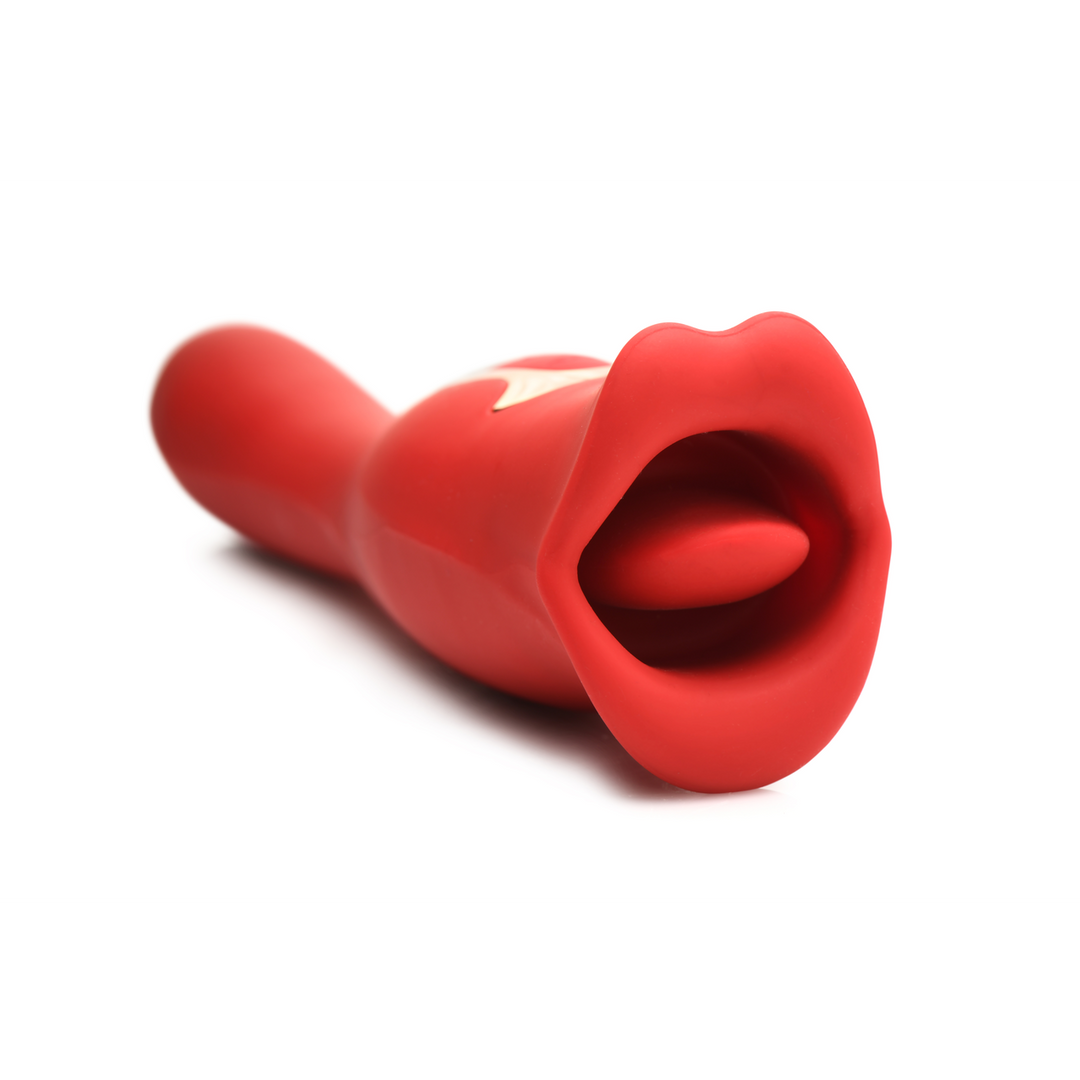 Kiss and Tell Pro - Dual-Ended Kissing Vibrator - Red 4