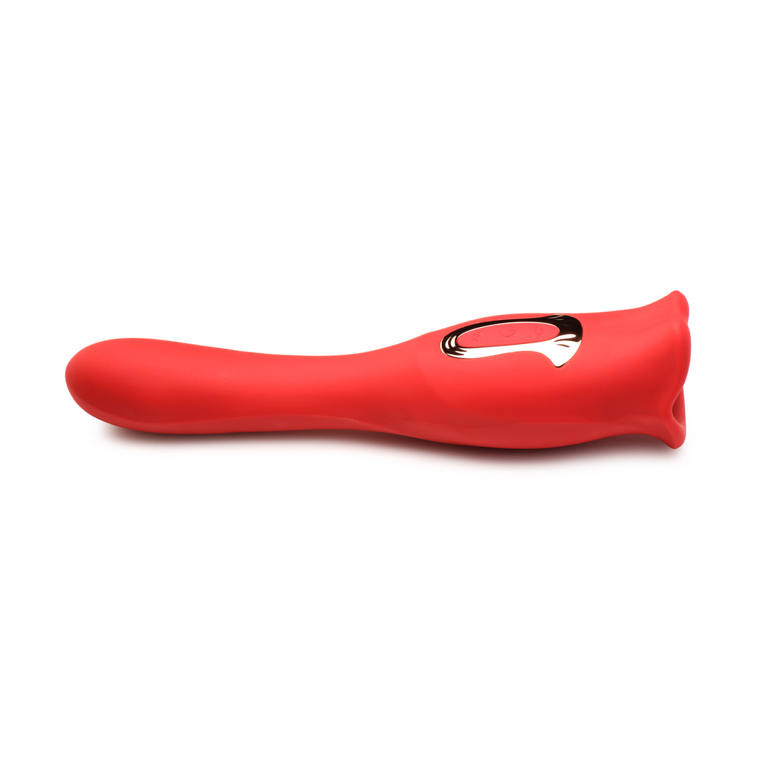 Kiss and Tell Pro - Dual-Ended Kissing Vibrator - Red 6