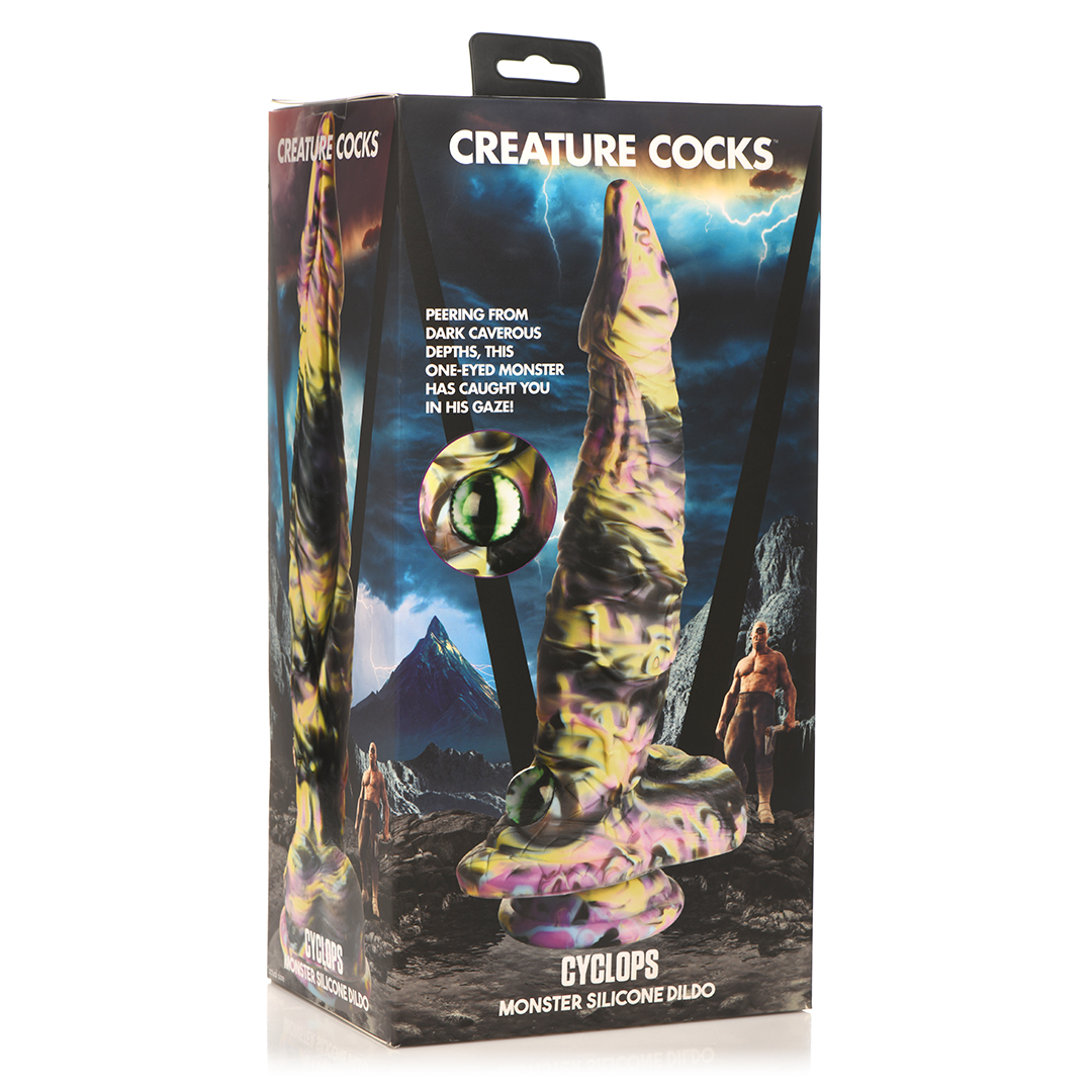 Cyclops Monster - Silicone Dildo - Yellow/Purple/Black 2