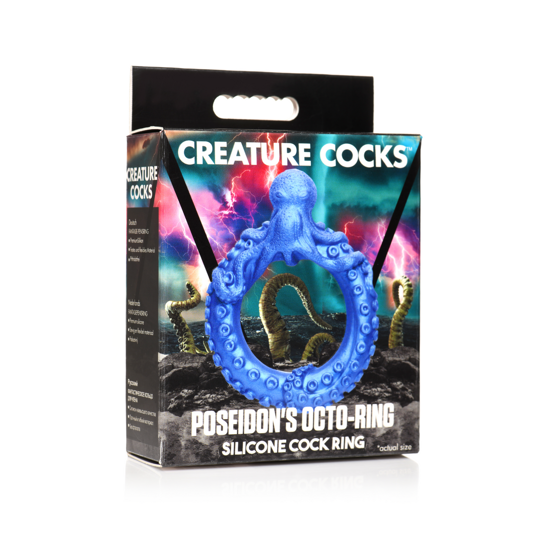 Poseidon's Octo-Ring - Silicone Cock Ring - Blue 2