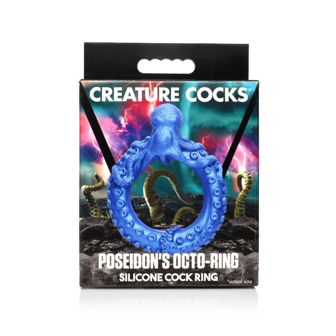 Poseidon's Octo-Ring - Silicone Cock Ring - Blue 3