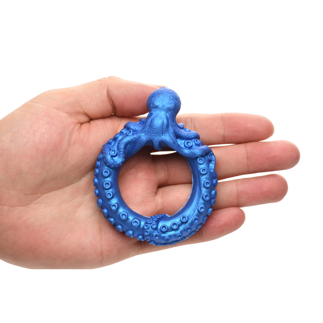 Poseidon's Octo-Ring - Silicone Cock Ring - Blue 5
