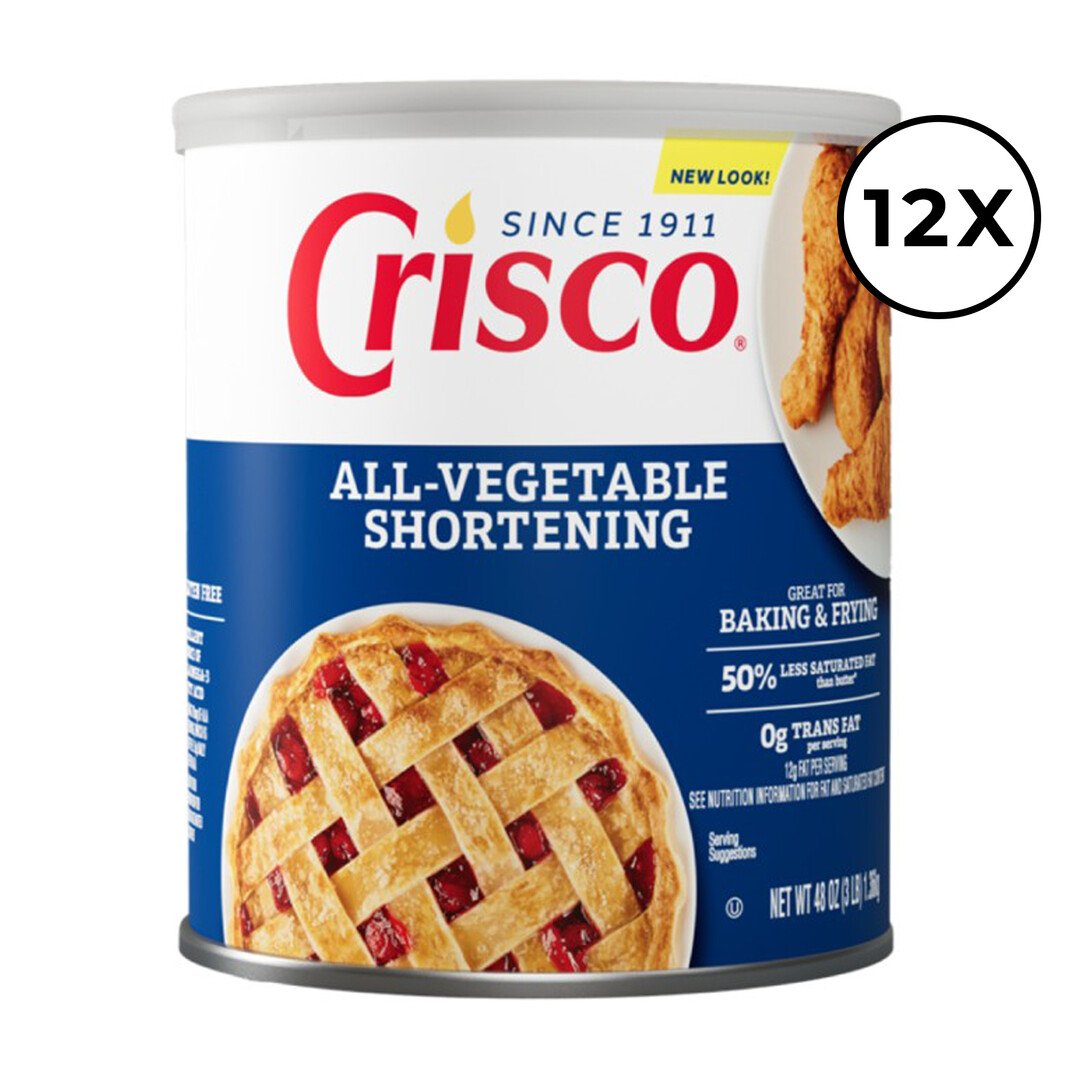 12 Pack All-Vegetable Shortening - 48 oz / 1360 gr 1