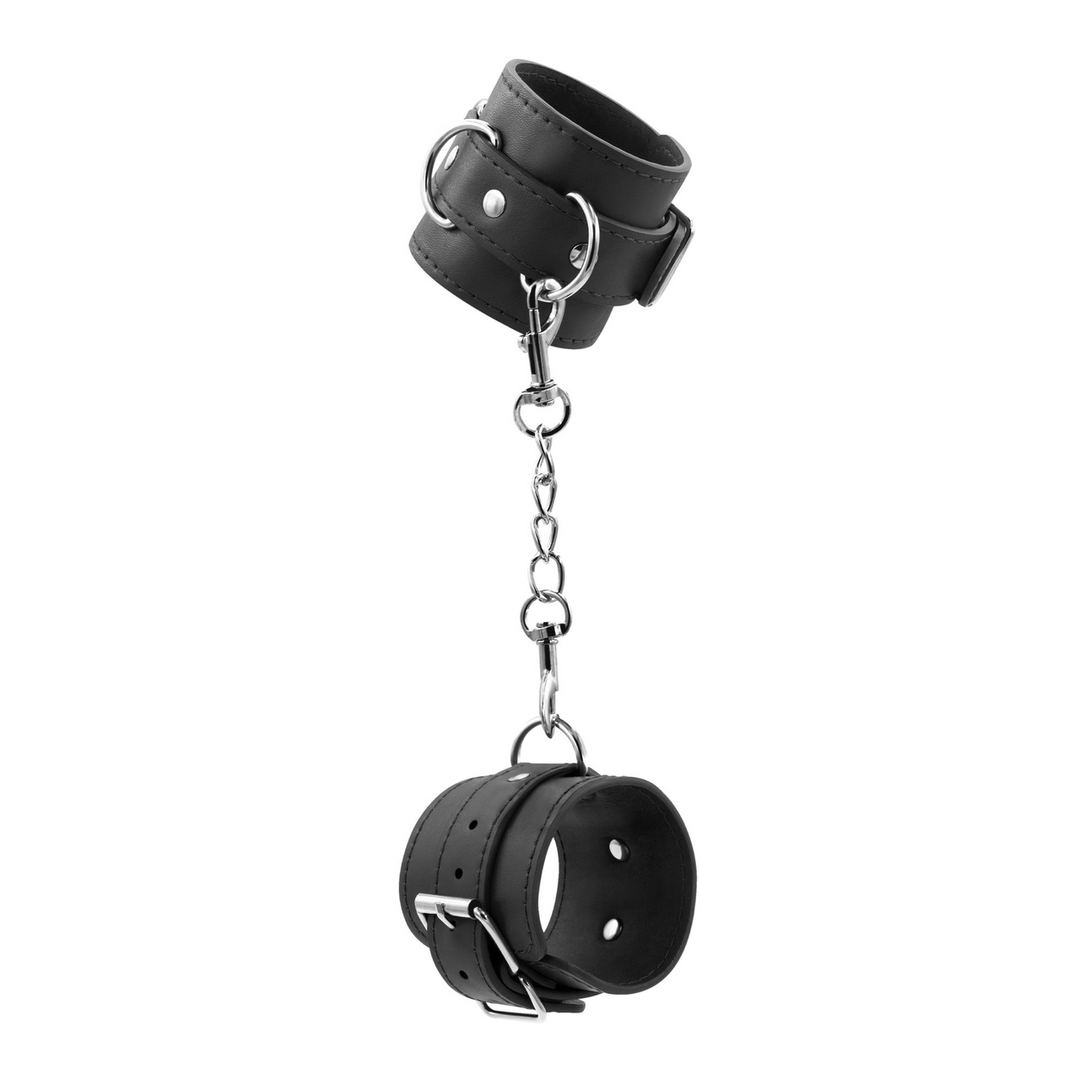 Bondage Love - Leather Handcuffs - Black 1