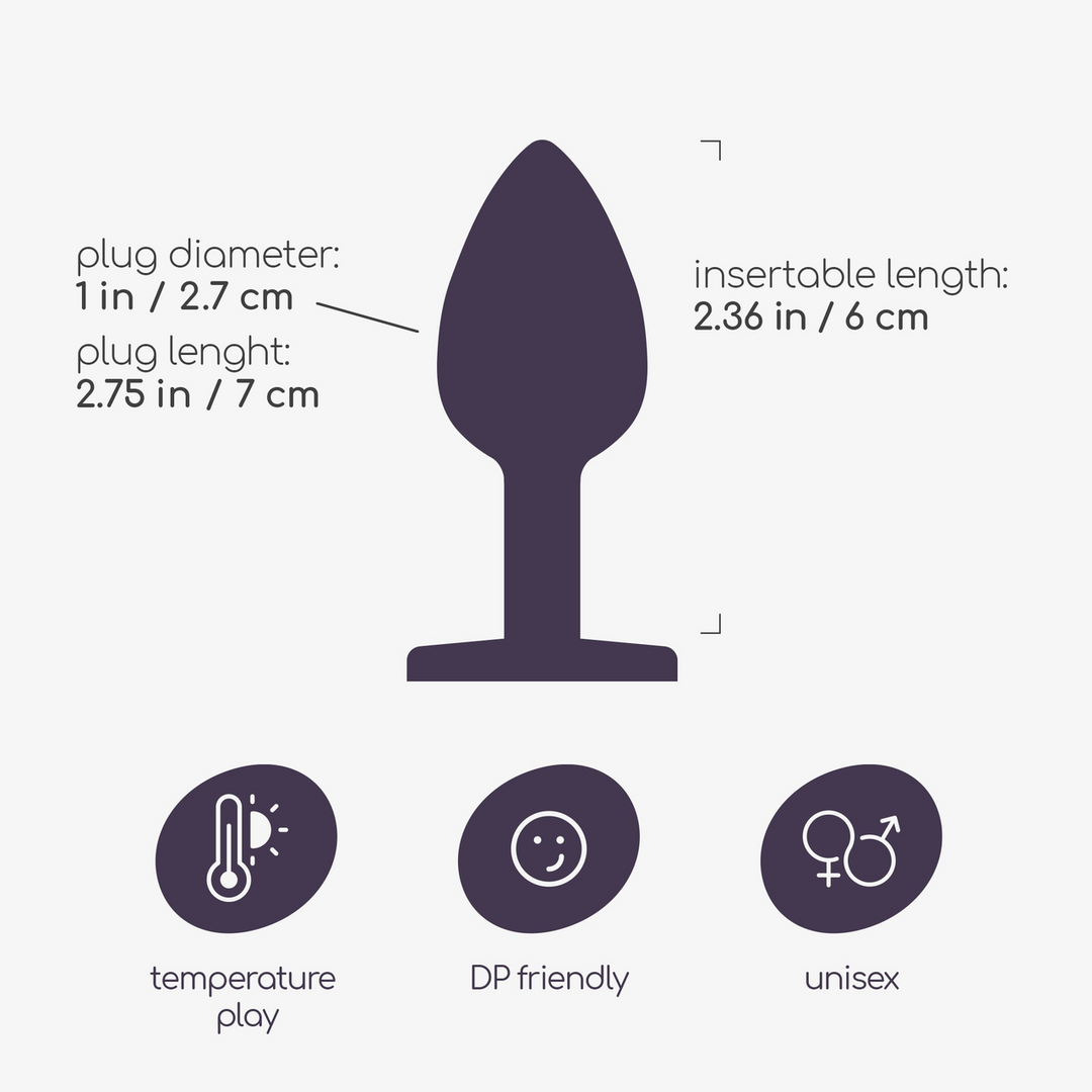 Bijou - Anal Jewel Plug - Small - Blue 6