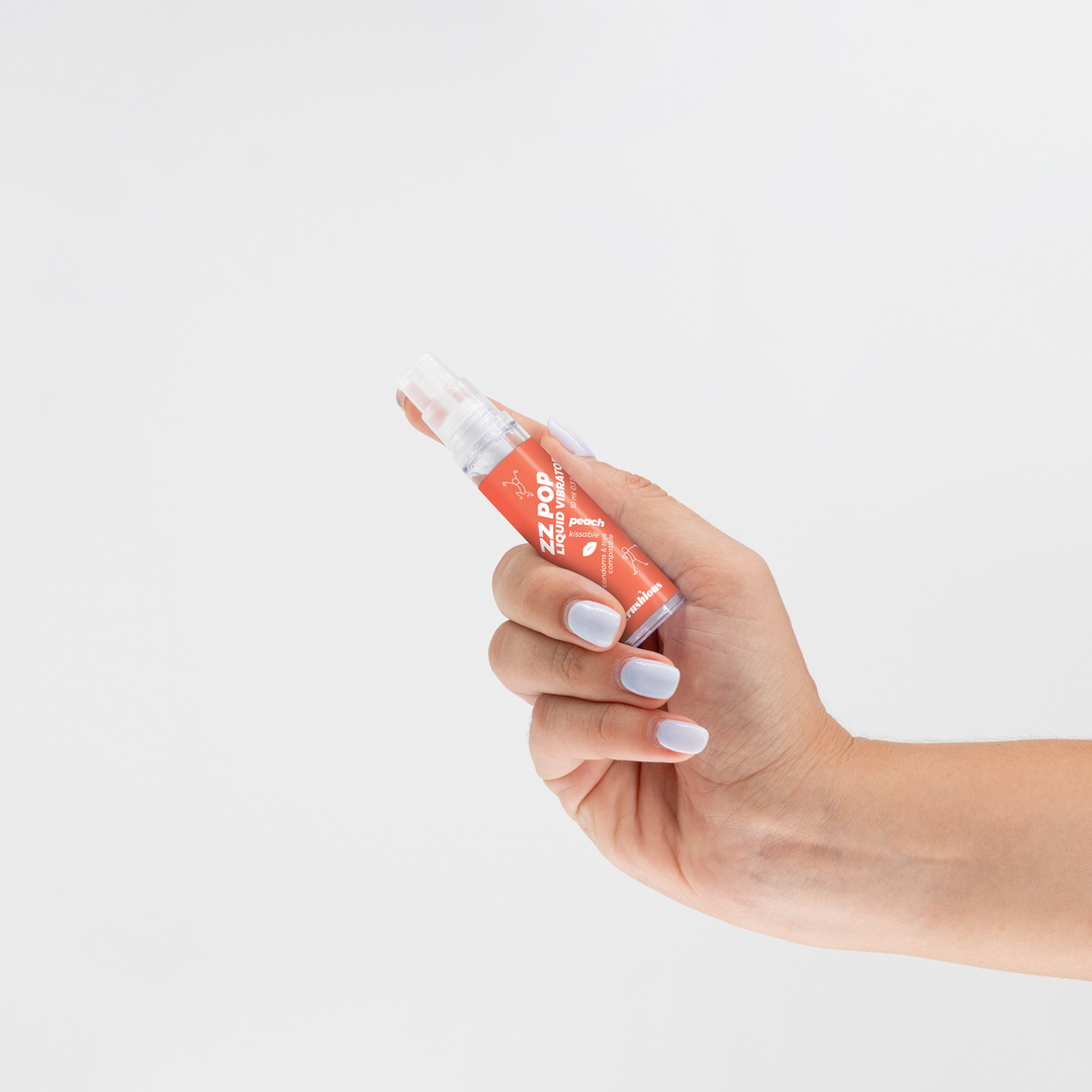 ZZ Pop - Kissable Liquid Vibrator - Peach - 0.3 fl oz / 10 ml 4