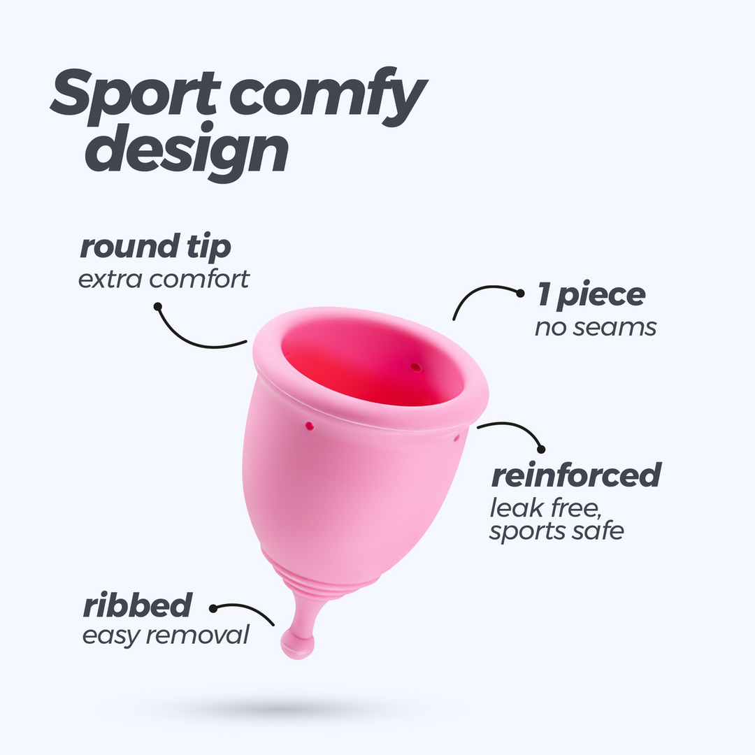 Minerva - Menstrual Cups with Pouch and Toycleaner- S and L - Pink 6