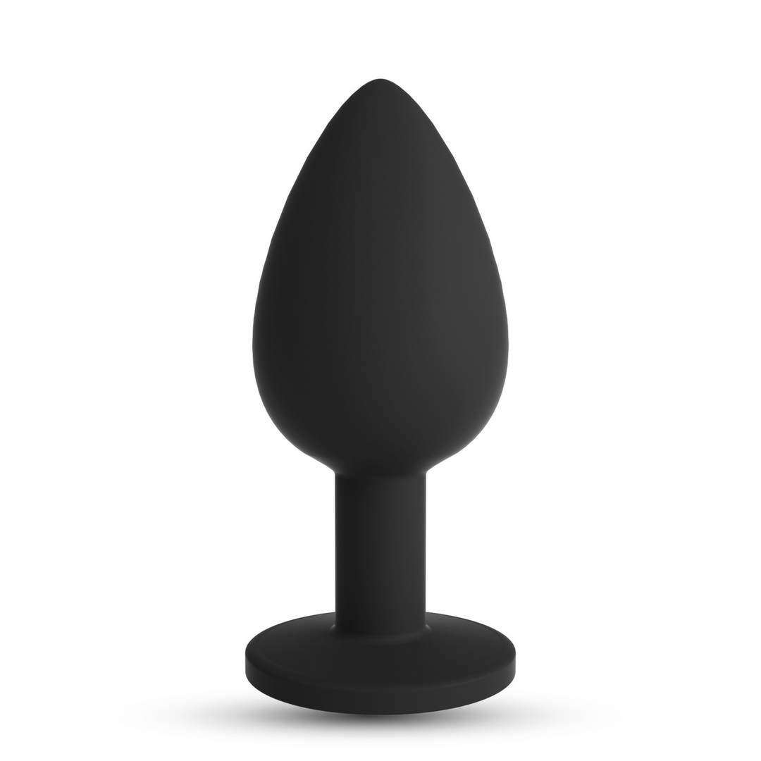 Camileo - Anal Plug with Four Interchangeable Jewels - Medium - Black 4