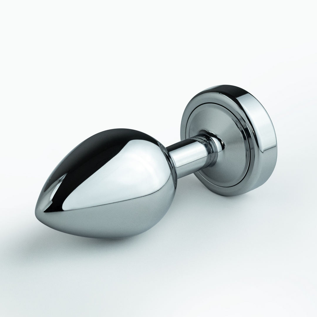 Borealis - Metal Anal Plug with LED RGB - Small - Silver 4