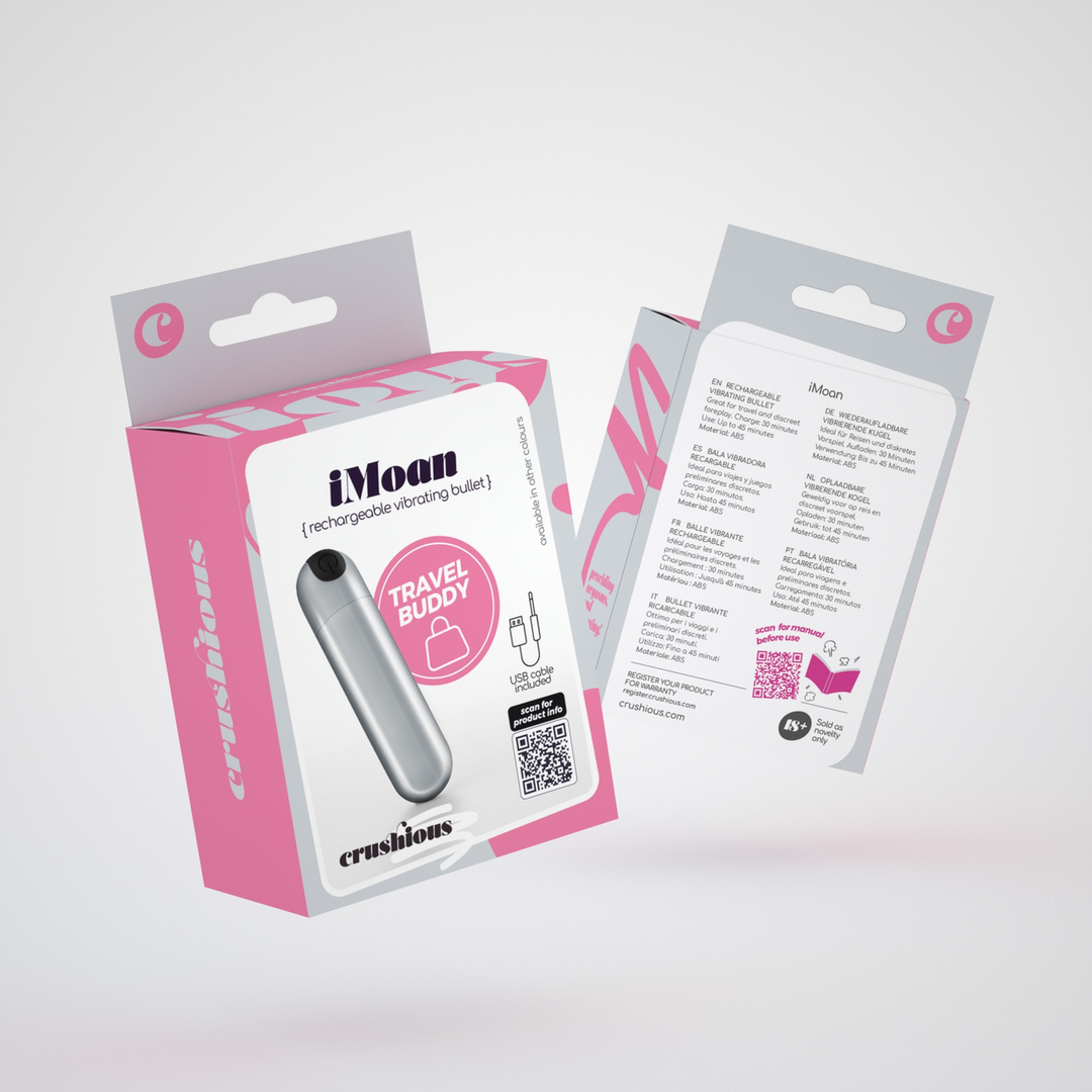 iMoan - Rechargeable Vibrating Bullet - Silver 2