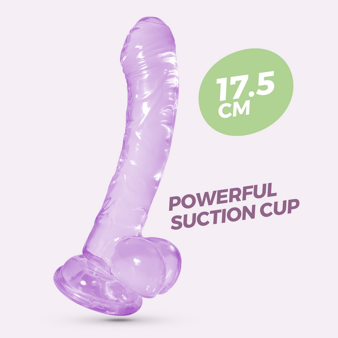 Hudini - Jelly Flexible Anal Dildo - 6.9/ 17,5 cm - Purple 6