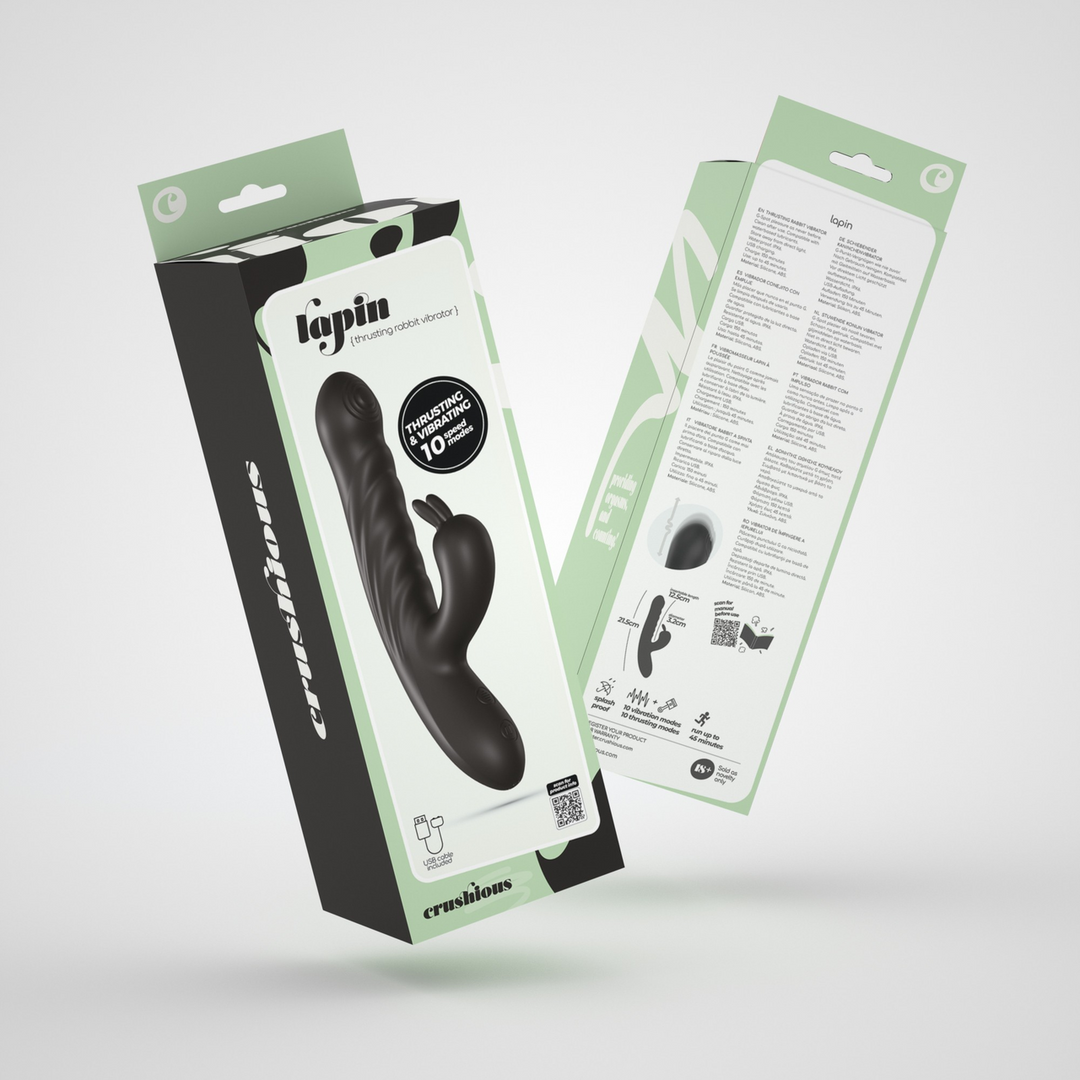 Lapin - Thrusting Rabbit Vibrator - Black 2