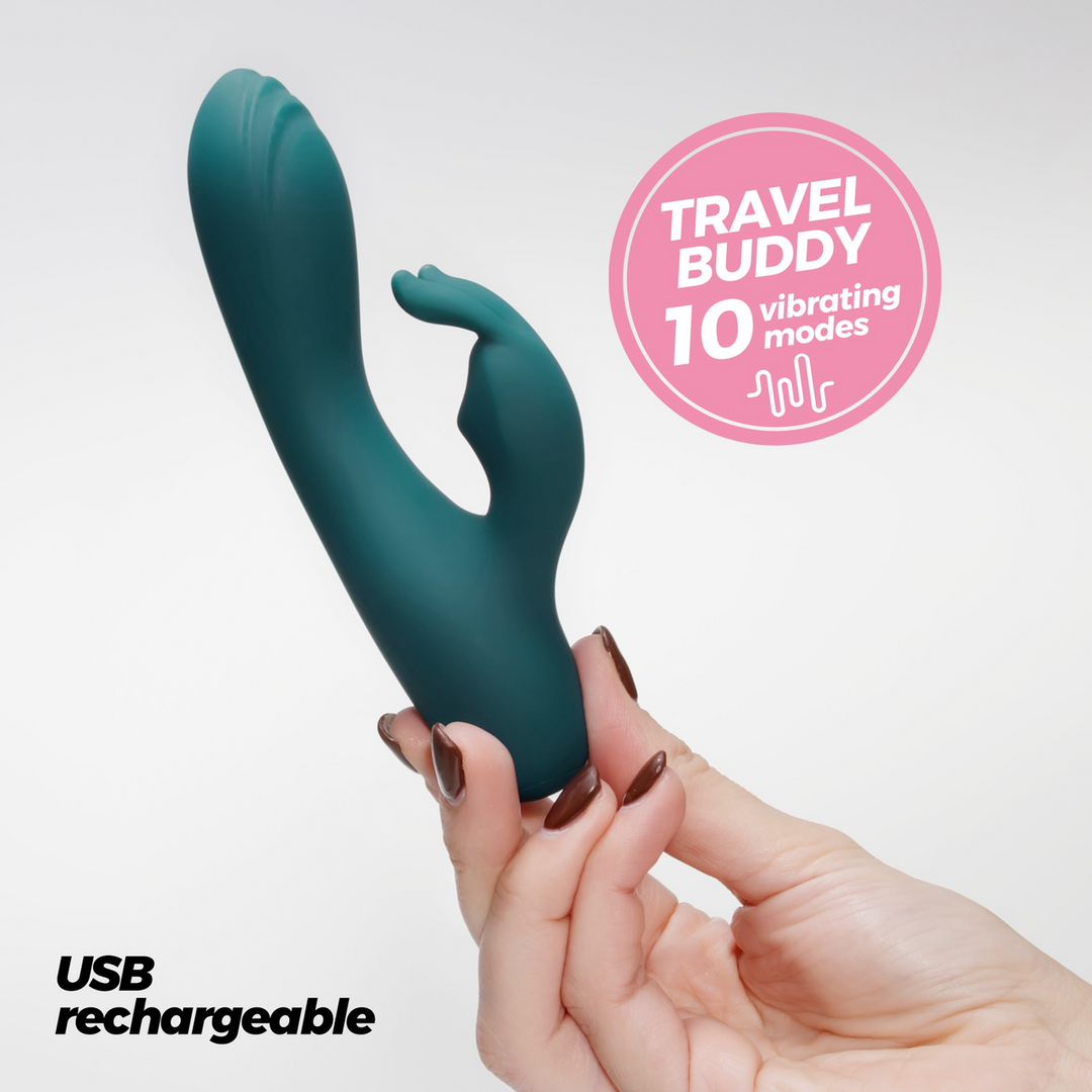 Lola - Mini Rabbit Vibrator - Emerald 6
