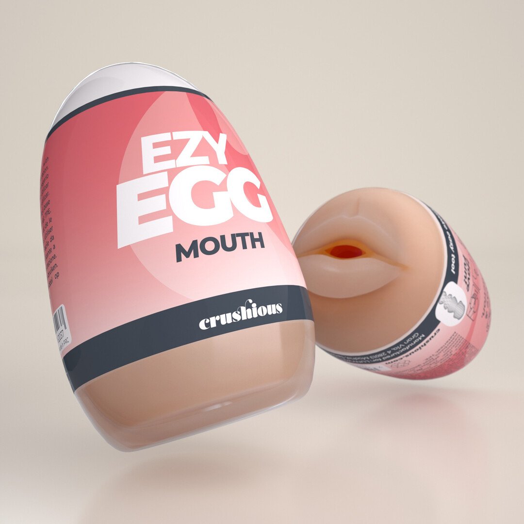 Ezy Egg - Masturbator Egg - Mouth - Red 1