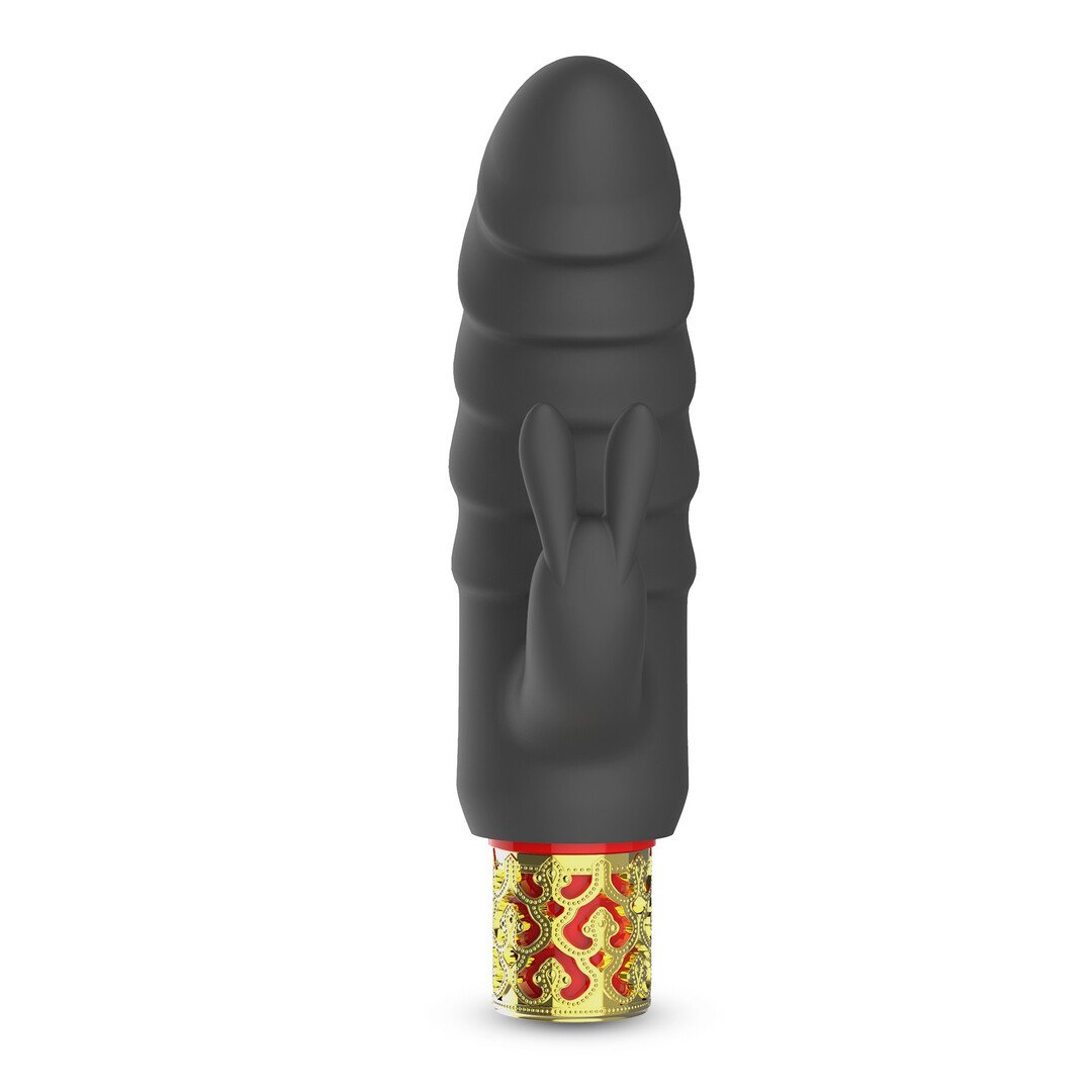 Romanov - Classic Vibrator with Removable Silicone Sleeve - Black/Golden 1